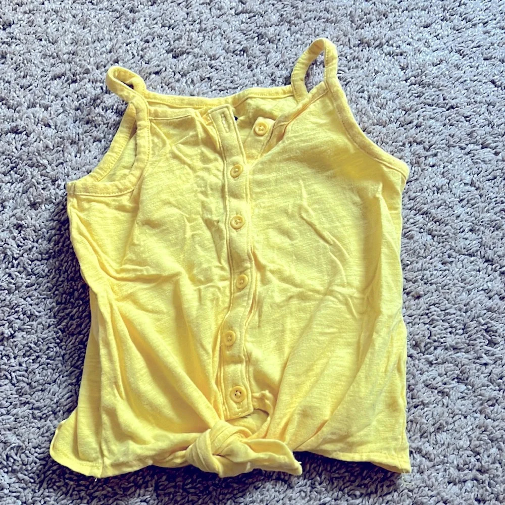Button tie tank top